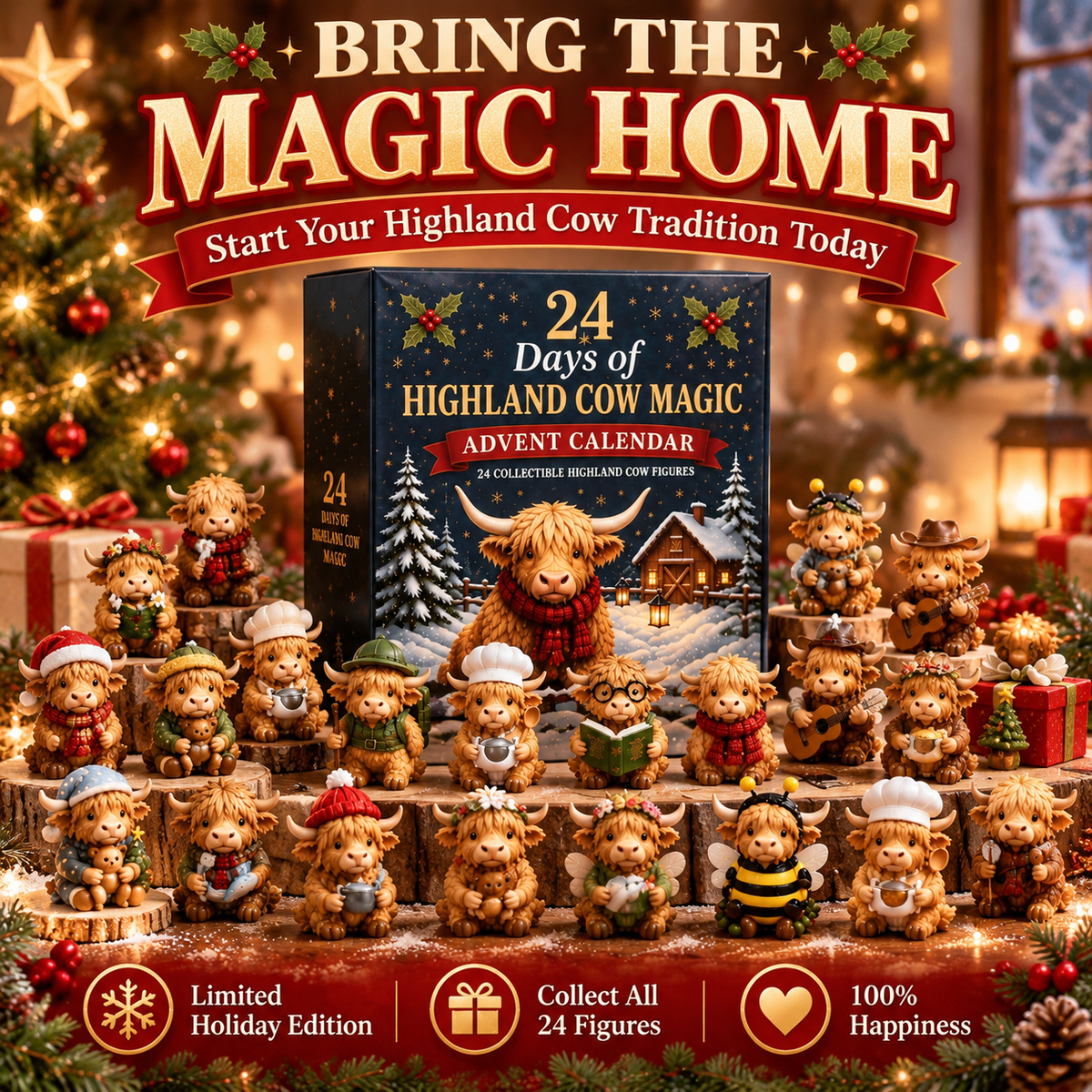 ๐24 Day Highland Cow Advent Calendar