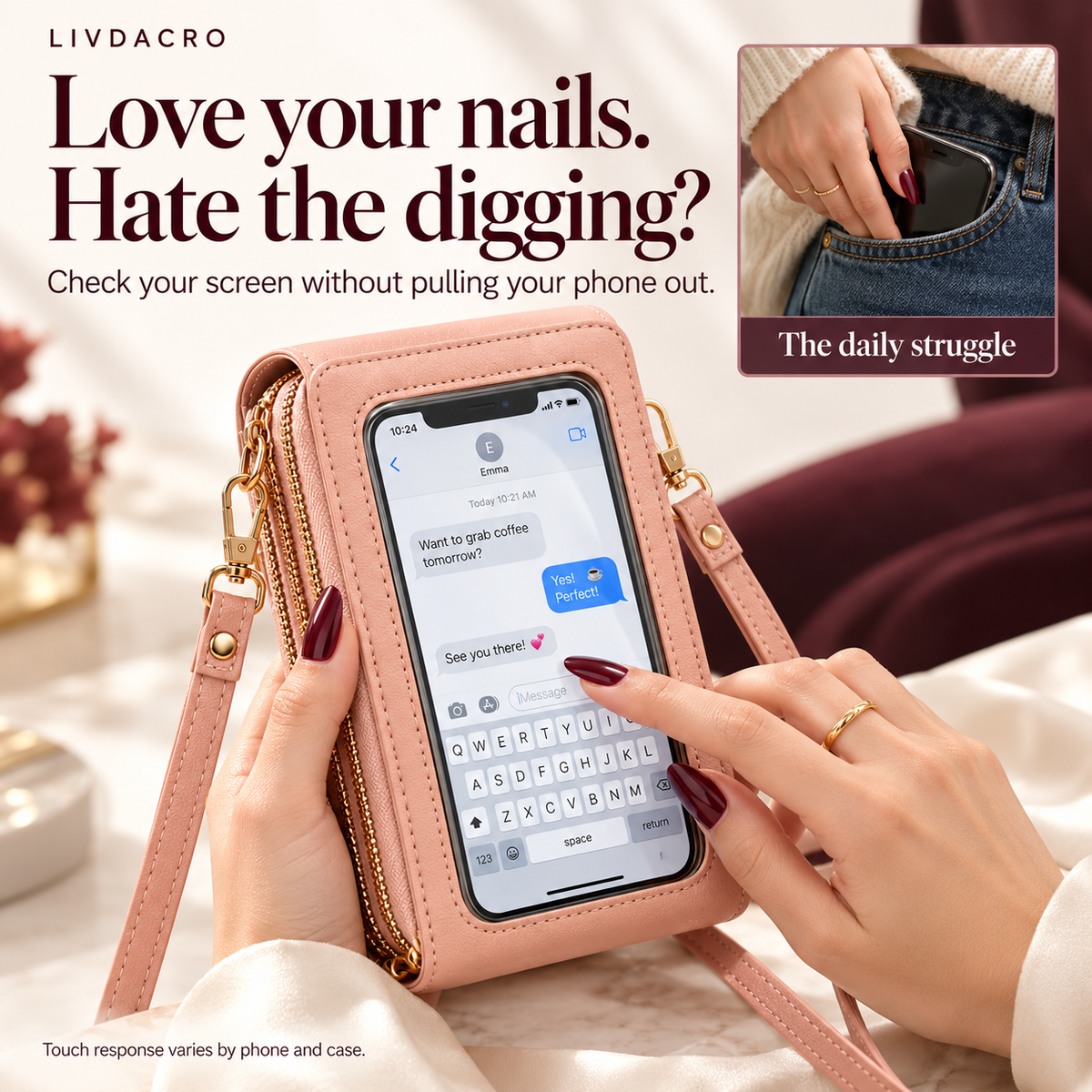 📱 Touchscreen Crossbody Bag