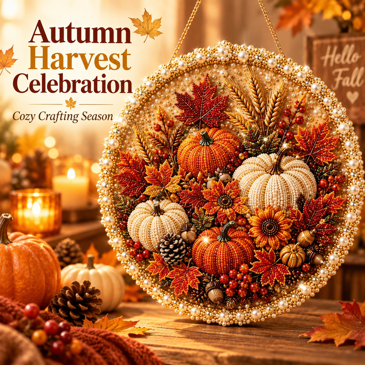 🎁DIY Pearl Art Wreath Kit – Seasonal Collection💎
