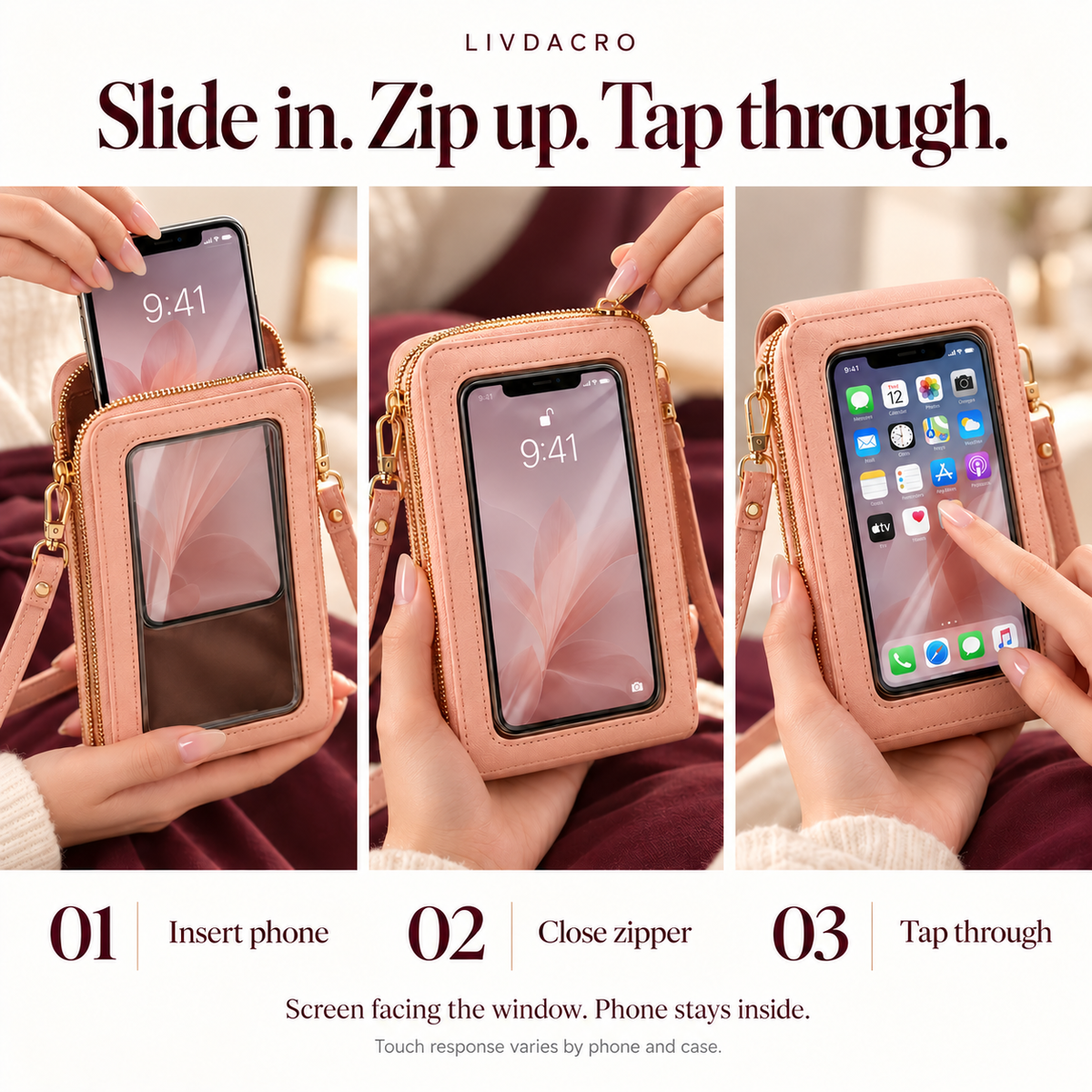 📱 Touchscreen Crossbody Bag