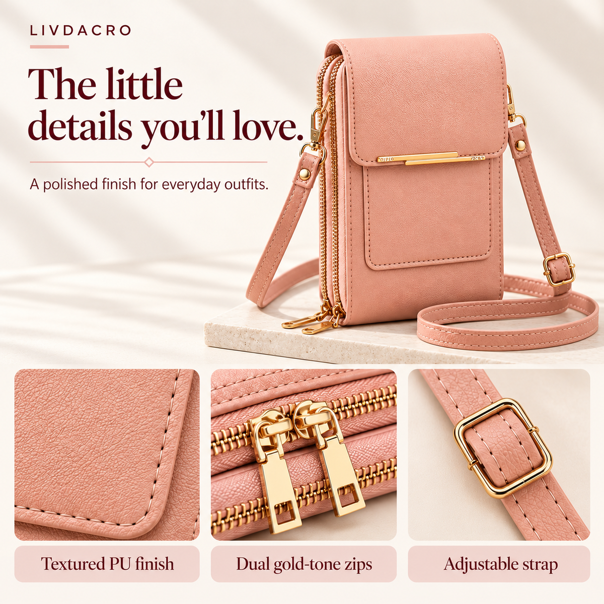 📱 Touchscreen Crossbody Bag