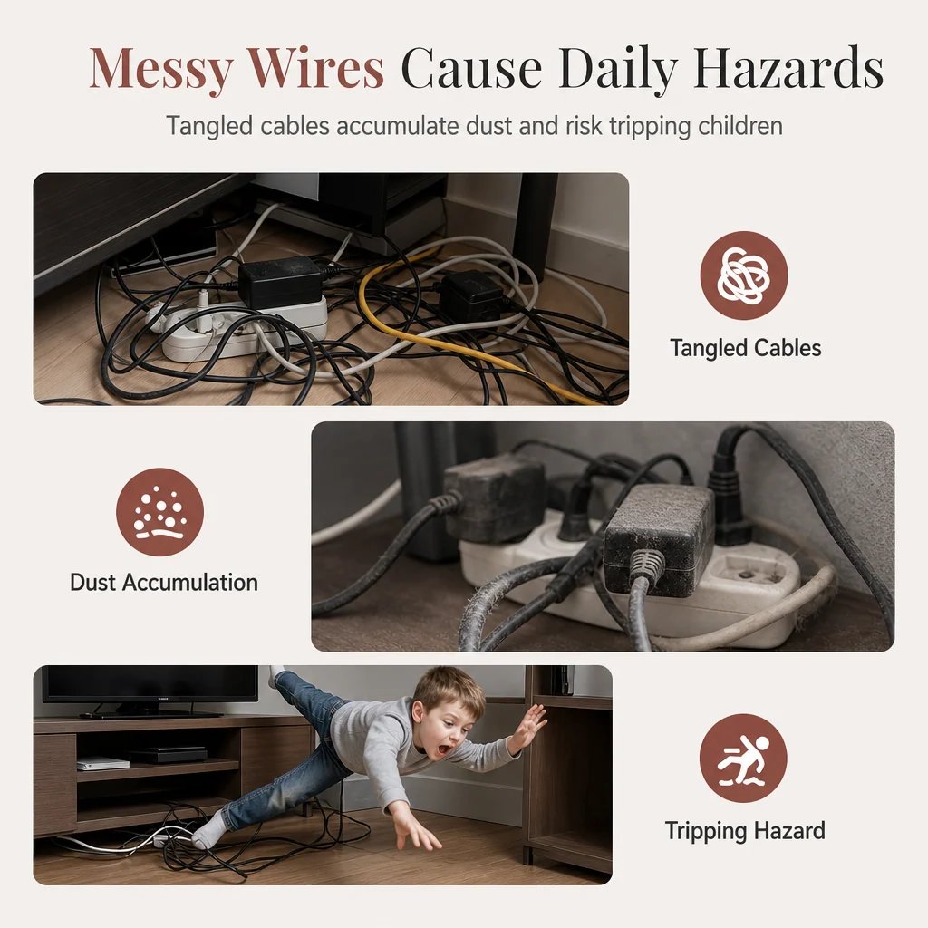 🔥Drill-Free Cable Clips — Tidy Cords, Cleaner Spaces