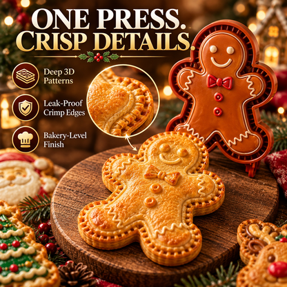 🎄 Christmas Mini Pie Molds – 16 Festive Designs