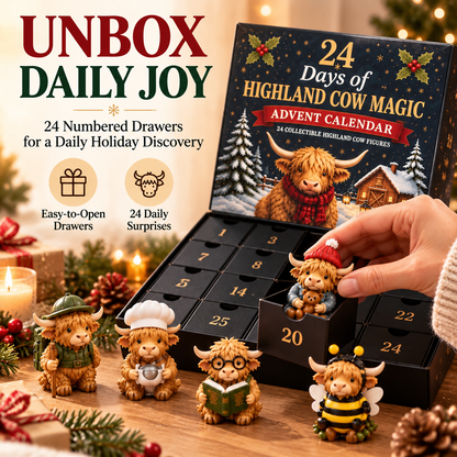 🎉24 Day Highland Cow Advent Calendar