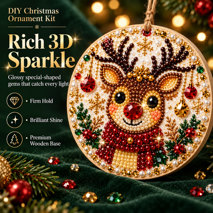 🎁DIY Christmas Diamond Painting Ornaments — 6-Piece Kit