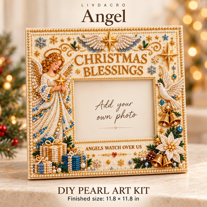 🎄 DIY Christmas Pearl Photo Frame Kit — Make Memories Together
