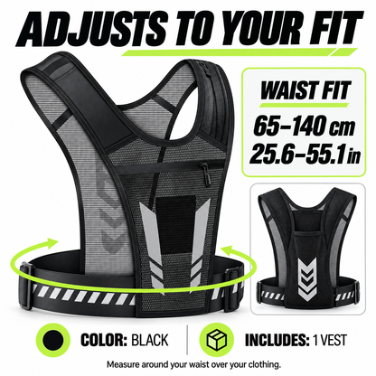 Reflective Running Vest with Phone Pocket