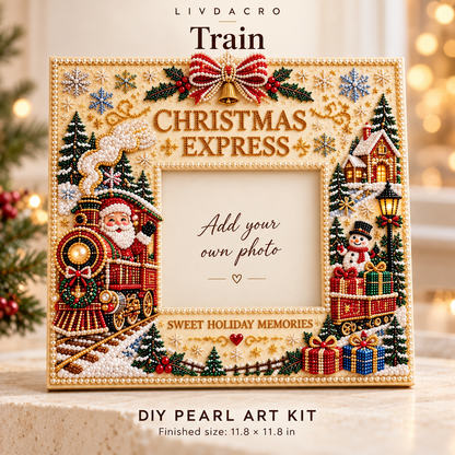 🎄 DIY Christmas Pearl Photo Frame Kit — Make Memories Together