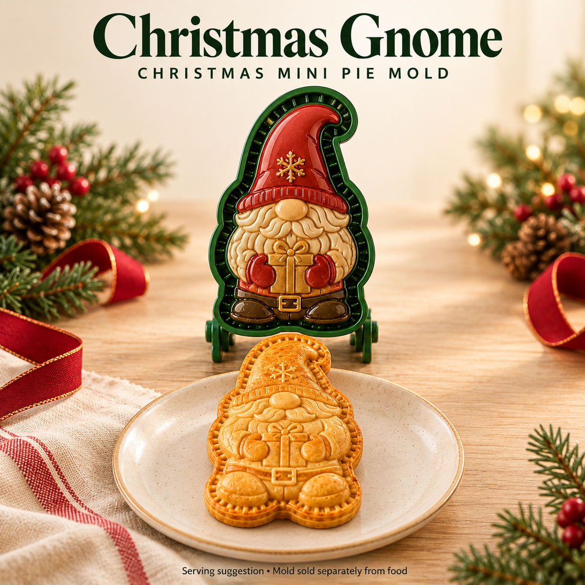 🎄 Christmas Mini Pie Molds – 16 Festive Designs