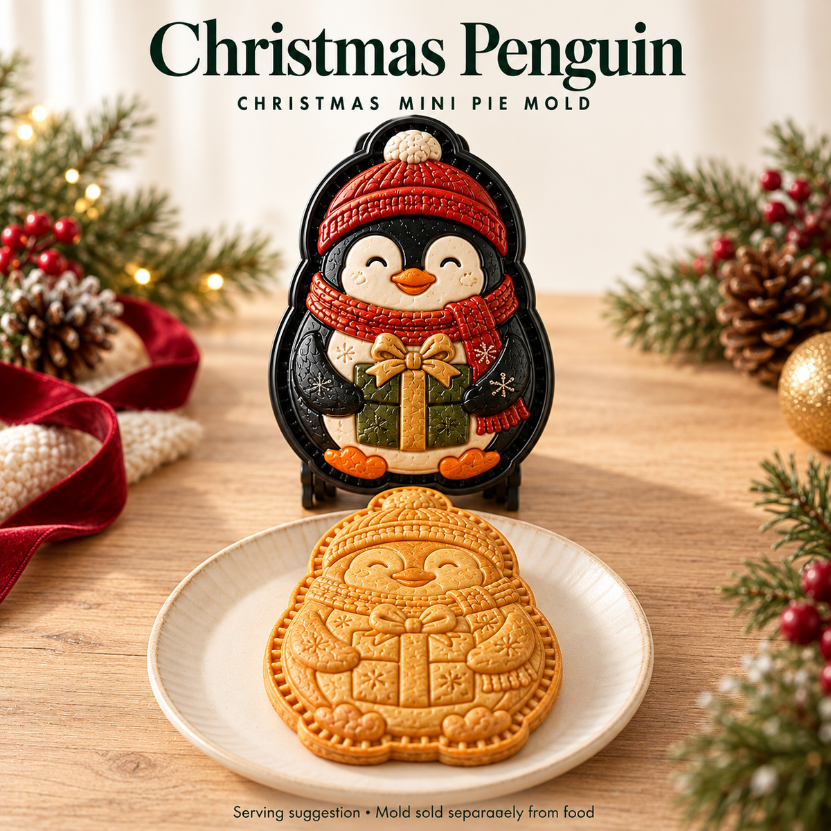 🎄 Christmas Mini Pie Molds – 16 Festive Designs