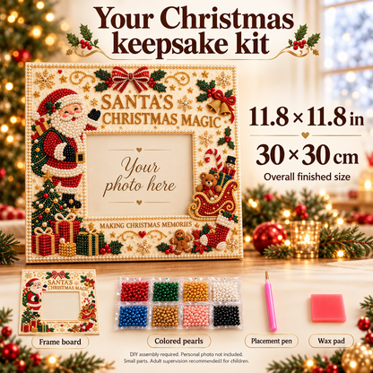 🎄 DIY Christmas Pearl Photo Frame Kit — Make Memories Together