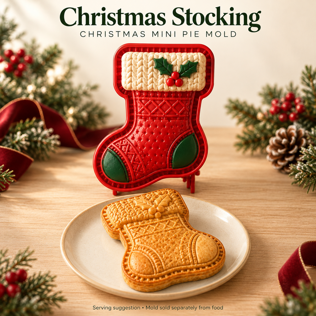 🎄 Christmas Mini Pie Molds – 16 Festive Designs