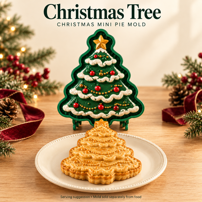 🎄 Christmas Mini Pie Molds – 16 Festive Designs