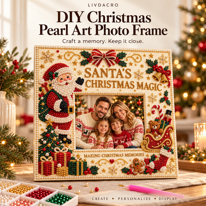 🎄 DIY Christmas Pearl Photo Frame Kit — Make Memories Together