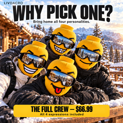 🎿 Funny Yellow Ski Mask — Choose Your Face 😜