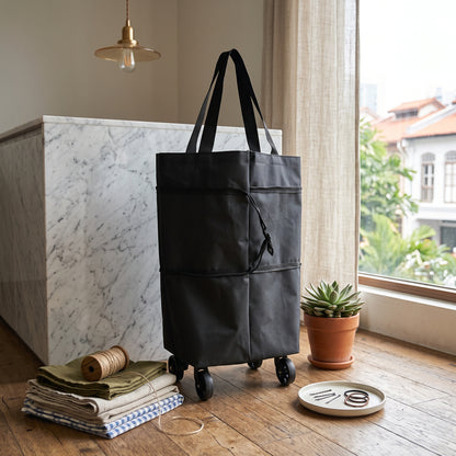 Portable Collapsible Wheeled Shopping Bag