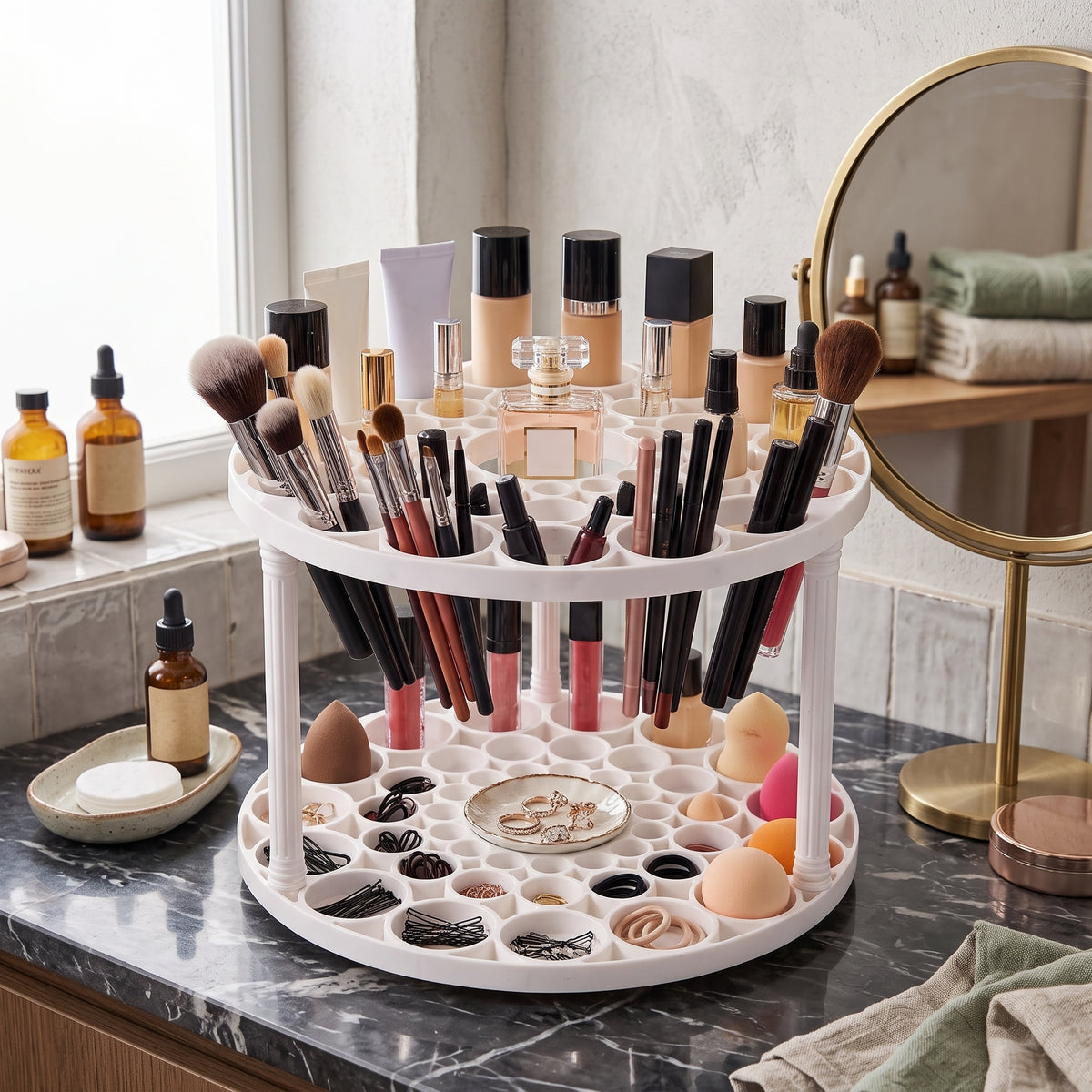 Multi-Grid Desktop Storage Rack