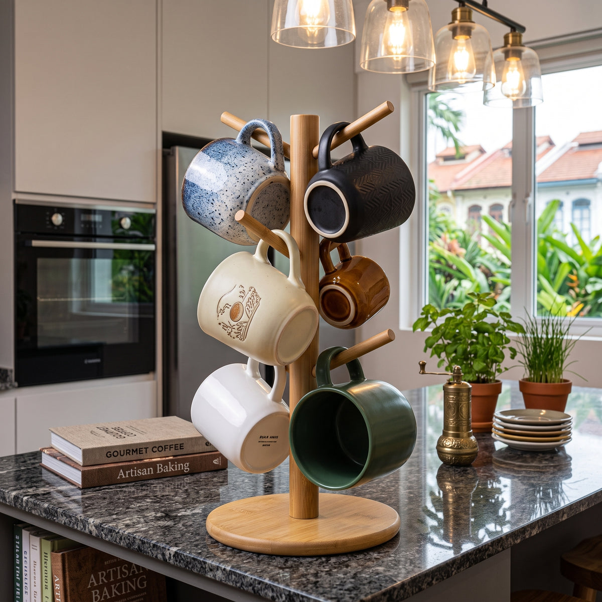 Wooden Mug Holder Tree Stand