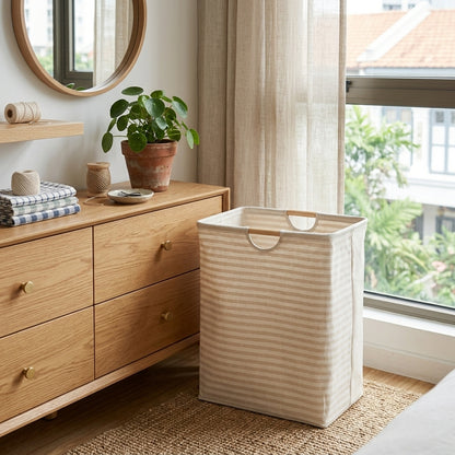 Foldable Cotton-Linen Laundry Hamper