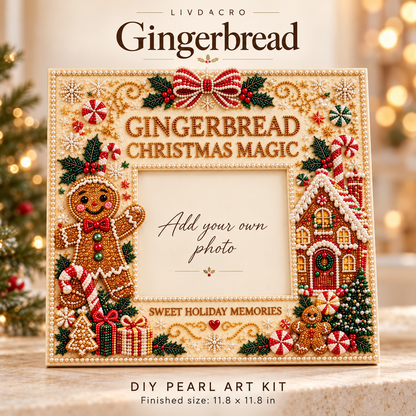 🎄 DIY Christmas Pearl Photo Frame Kit — Make Memories Together
