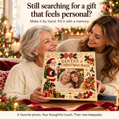 🎄 DIY Christmas Pearl Photo Frame Kit — Make Memories Together