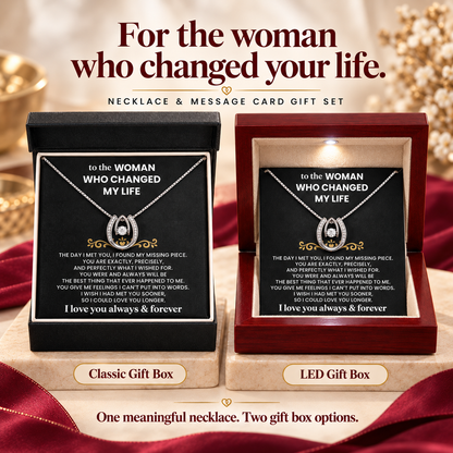 💝 For the Woman Who Changed My Life — Necklace Gift Set🎀