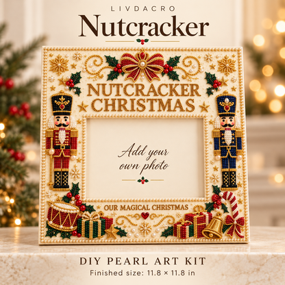 🎄 DIY Christmas Pearl Photo Frame Kit — Make Memories Together