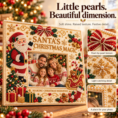 🎄 DIY Christmas Pearl Photo Frame Kit — Make Memories Together