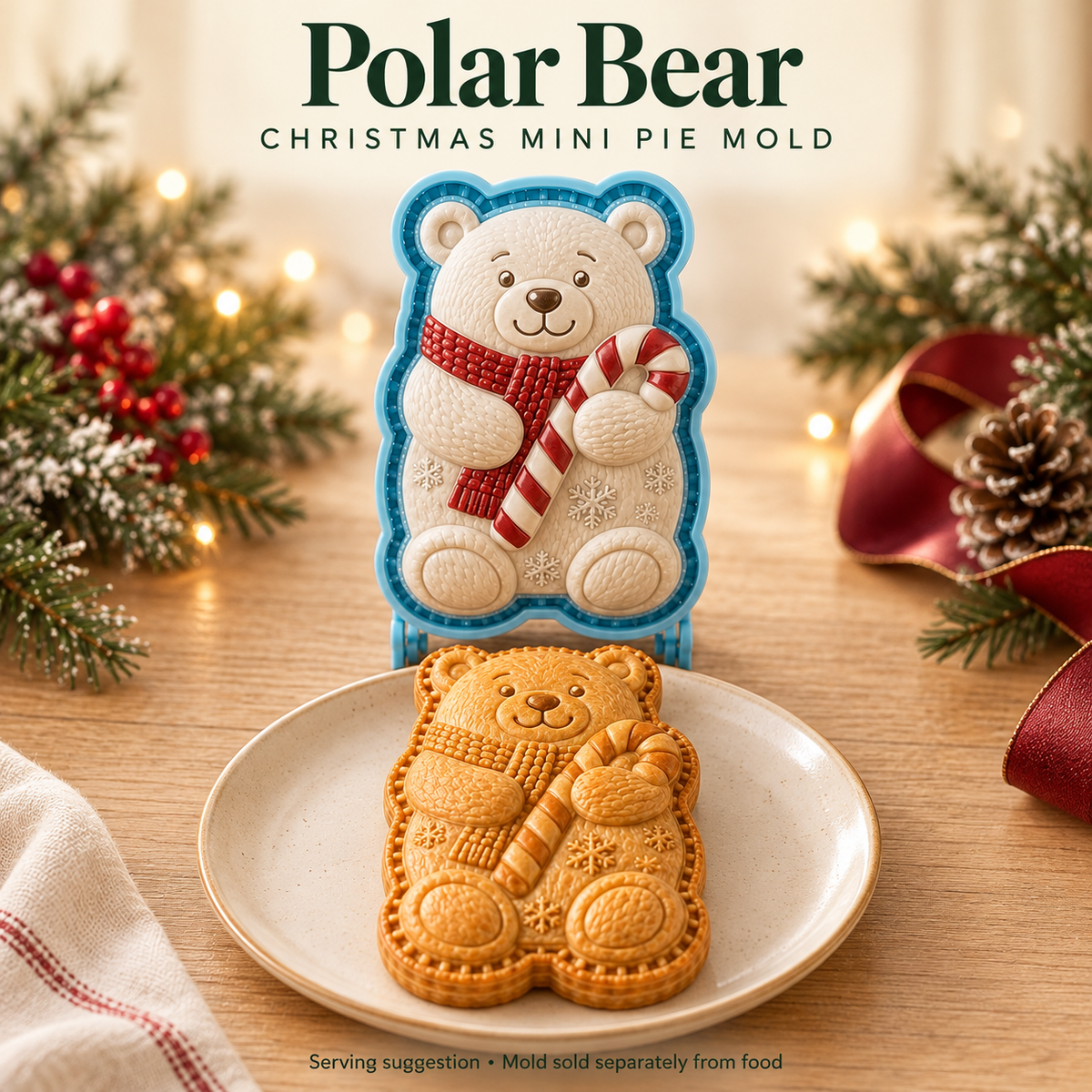 🎄 Christmas Mini Pie Molds – 16 Festive Designs
