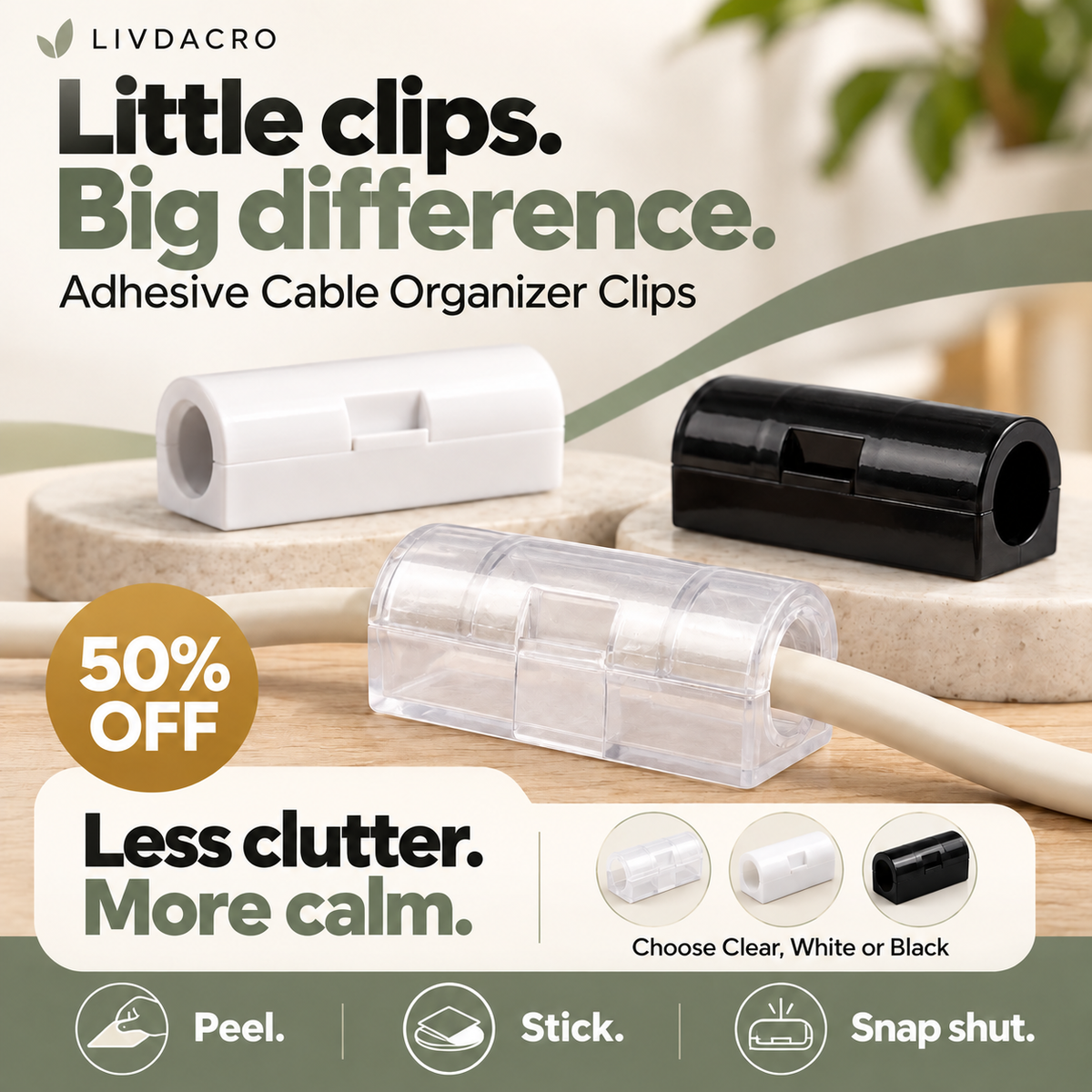 🔥Drill-Free Cable Clips