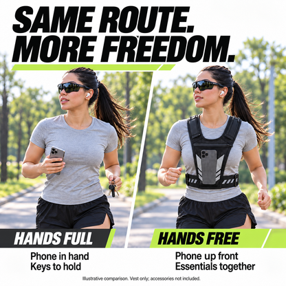 Reflective Running Vest with Phone Pocket