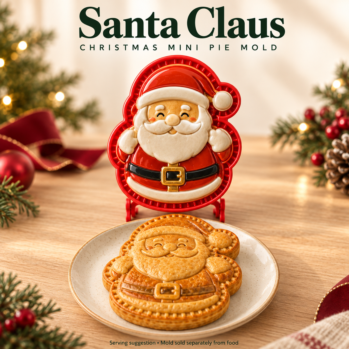🎄 Christmas Mini Pie Molds – 16 Festive Designs