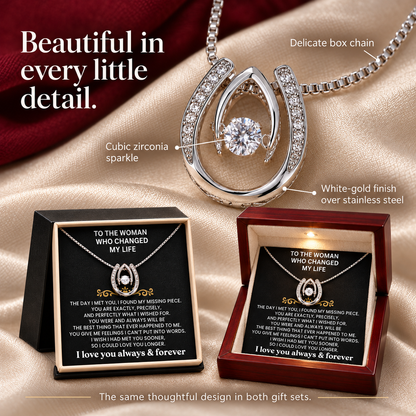 💝 For the Woman Who Changed My Life — Necklace Gift Set🎀