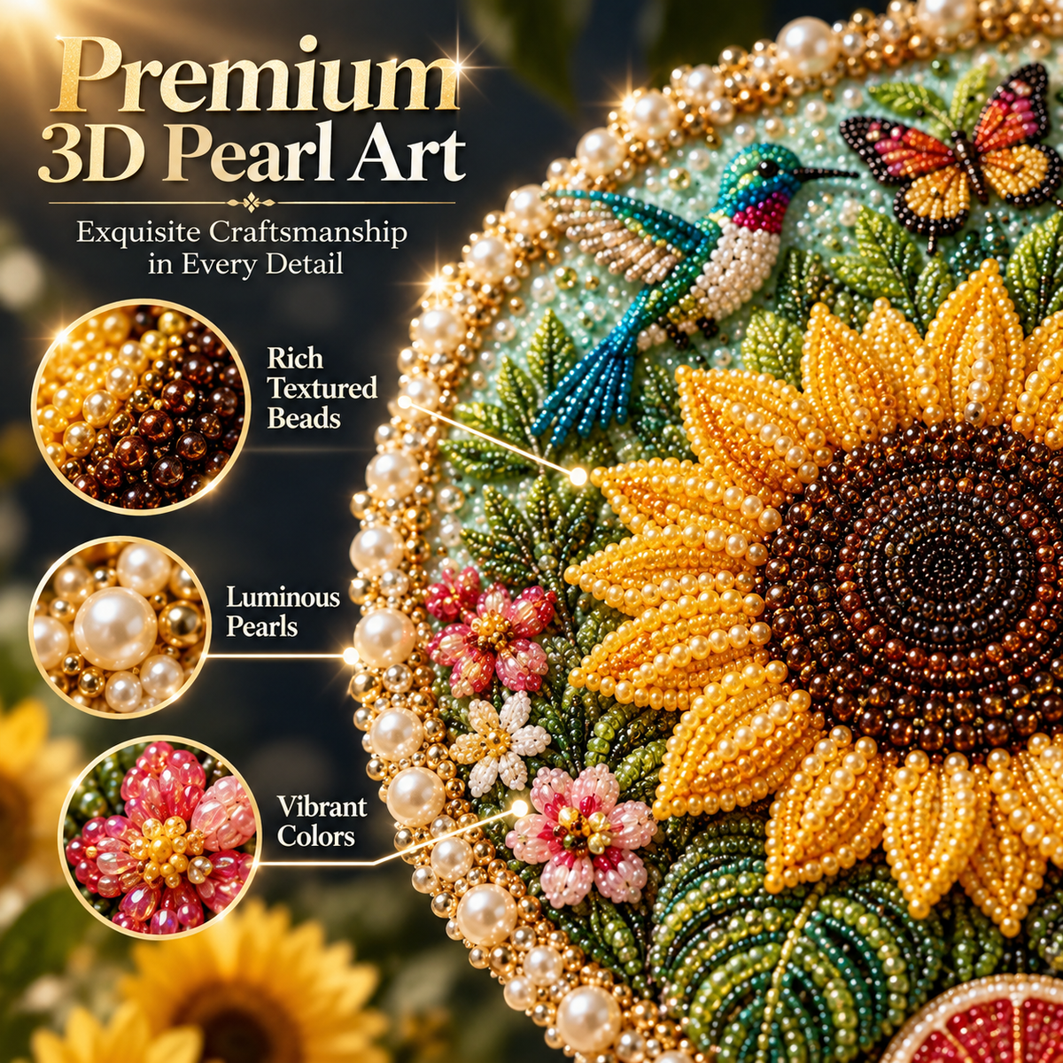 🎁DIY Pearl Art Wreath Kit – Seasonal Collection💎